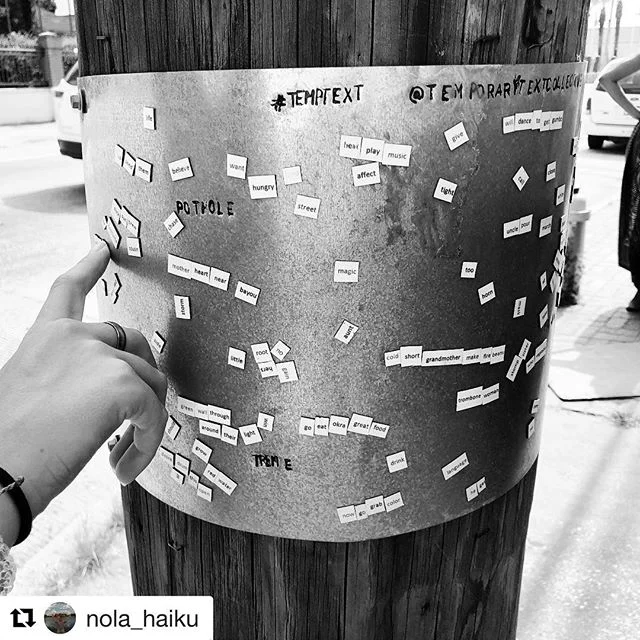 Rollin&rsquo; into the weekend with some cool-ish weather and some street poetry from @nola_haiku ✏️⛱
.
.
.
#Repost @nola_haiku with @get_repost
・・・
Block-long Hansen&rsquo;s line 
Ponder flavors &amp; free-verse
Compose while you wait

#NOLA_Haiku
@