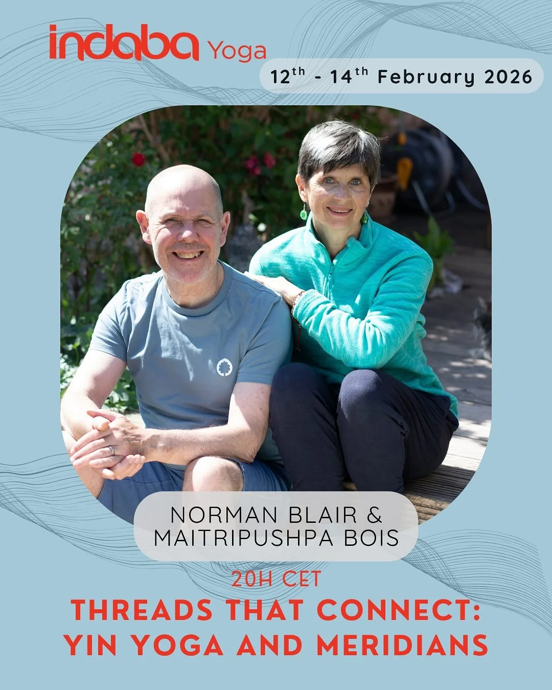 20H CET: Threads That Connect
Yin Yoga &amp; Meridians with Norman Blair &amp; Maitripushpa Bois
🗓 12&ndash;14 February 2026 | Indaba Yoga Studio 💫 Last few Early Bird spaces 
Yin invites us to slow down, soften and pay attention, to the quieter st