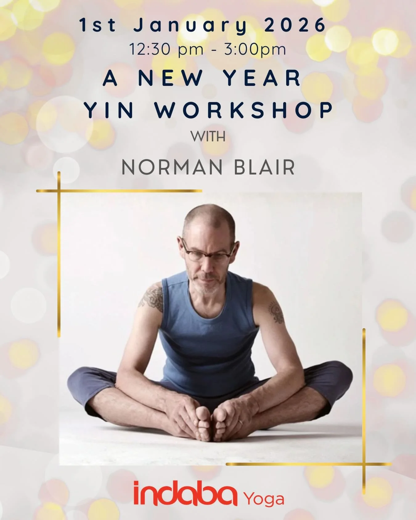 ✨ New Year&rsquo;s Day Yin Yoga with Norman Blair ✨
A gentle invitation to begin the year with reflection, softness and appreciation.
This special session with Norman Blair offers space to pause, review what has been, and look ahead to what might u