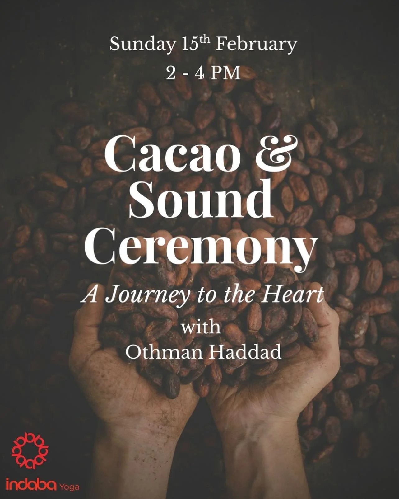 ✨ Cacao &amp; Sound Ceremony
A Journey to the Heart with Othman Haddad ✨

🗓 Sun 15 Feb 2026
🕑 2:00 &ndash; 4:00 PM
💫 &pound;40

This Valentine&rsquo;s weekend, we invite you to turn inward, toward the most important relationship of all: the