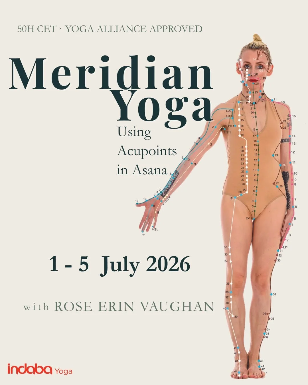 There is anatomy.
 And then there is energetic anatomy.

Meridian-based asana bridges the two.

This five-day immersion with Rose Erin Vaughan explores how the 12 Energy Lines intersect with fascia, organs, emotional patterning, and modern movement p