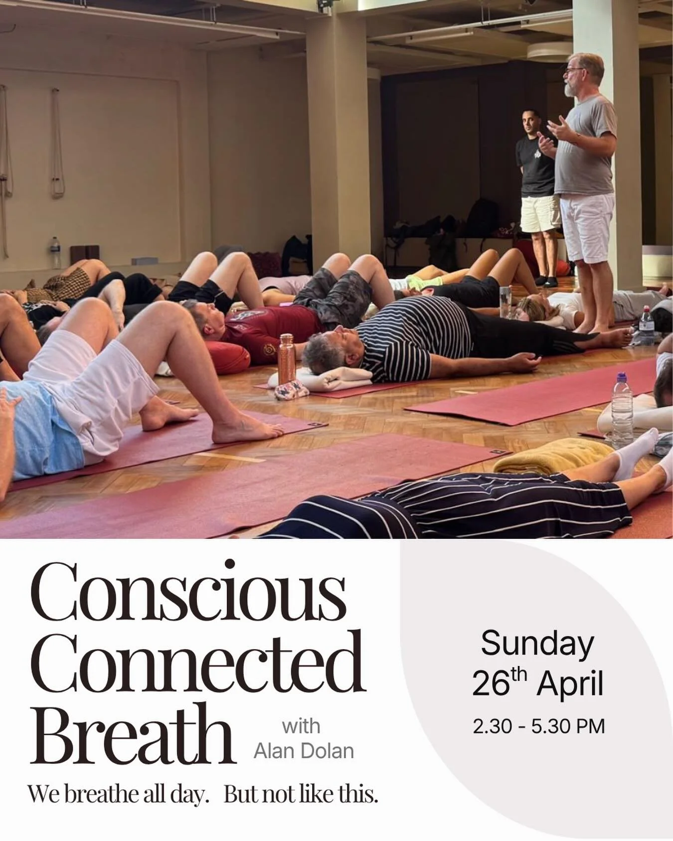 We breathe all day, but rarely in a way that truly supports us.

Breathwork is a powerful physical, emotional and psychological practice, yet for most of us it remains largely unexplored.

Following previous workshops, Alan Dolan returns to Indab
