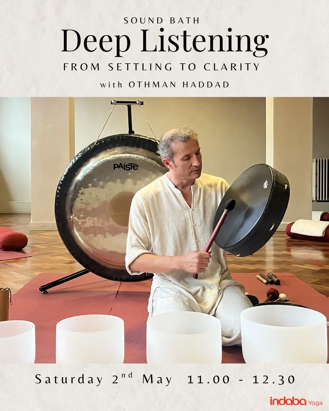 Two opportunities to experience the work of Othman Haddad this May.

Othman&rsquo;s sessions are quietly powerful. Structured, intentional, and deeply felt, they offer a rare kind of space. One that doesn&rsquo;t ask you to perform, analyse, or achie