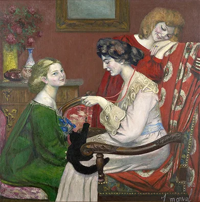 Les Coquettes, Jacqueline Marval, 1903. Huile sur toile, 130 x 130 cm. Collection privée, Paris.