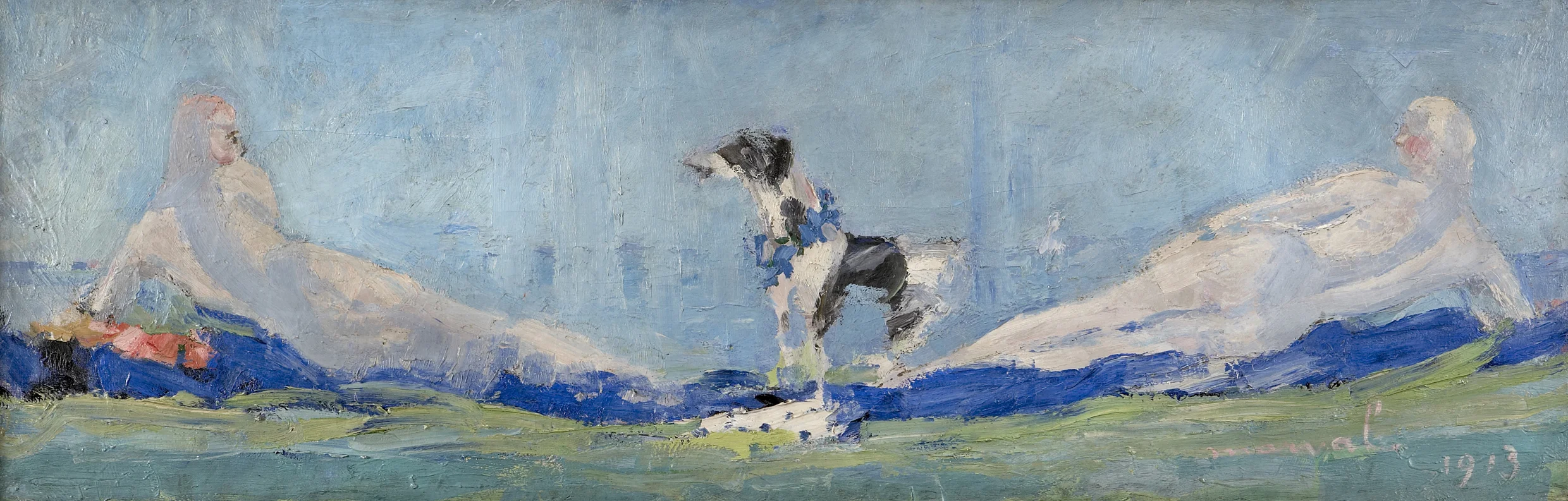 Daphnis et Chloé, c 1913. Huile sur toile, 46 x 140 cm. Collection privée, Paris.