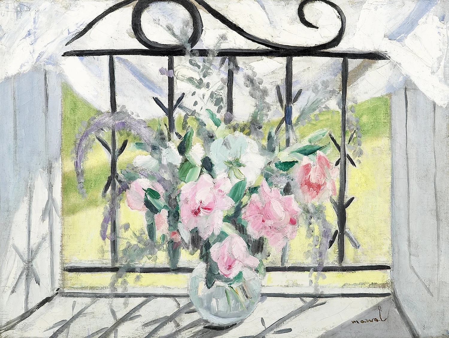 Bouquet à ma Fenêtre, Jacqueline Marval. Huile sur toile. Collection privée, Paris.