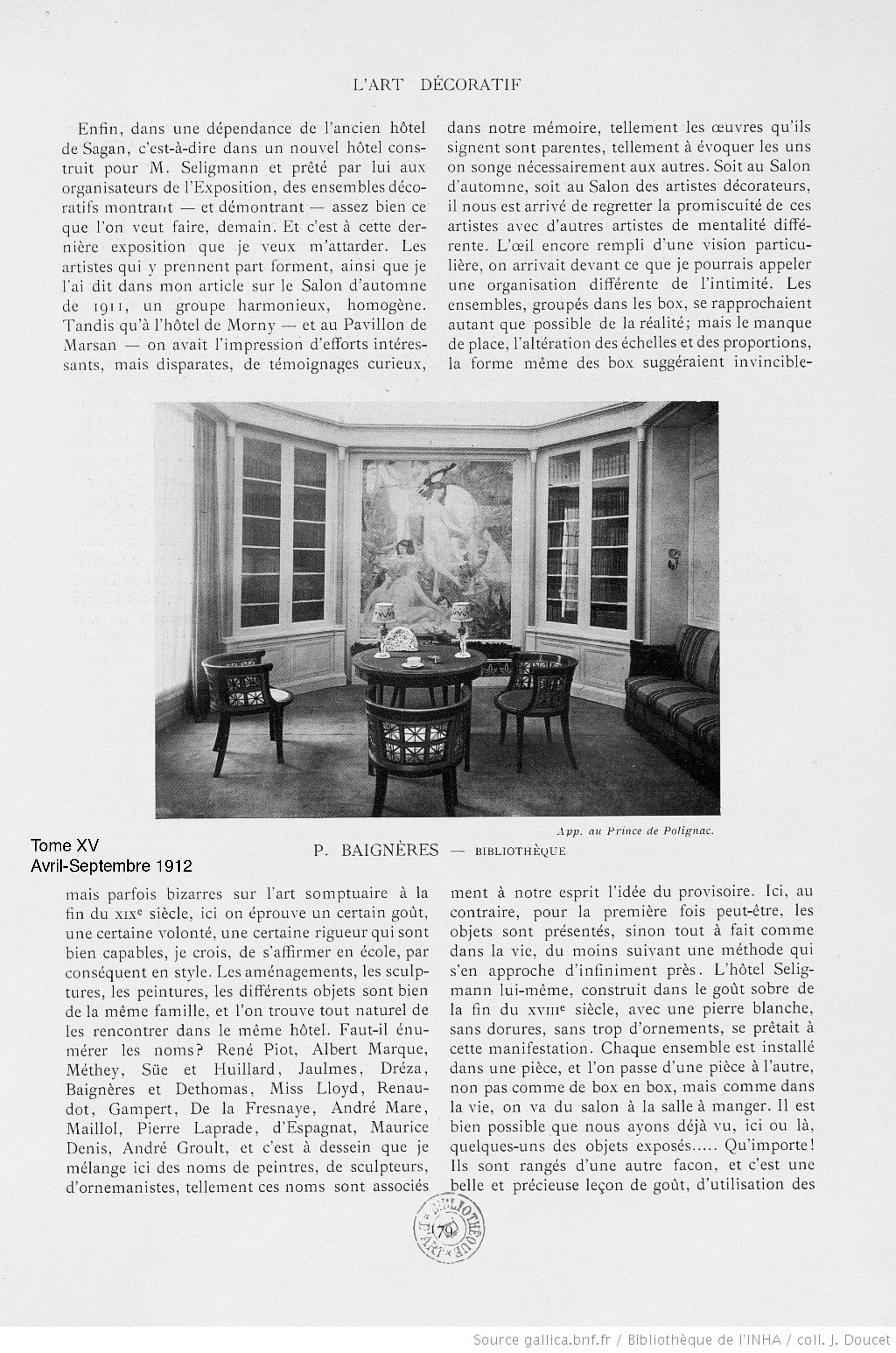 L'Art et les Artistes, avril - septembre 1912
