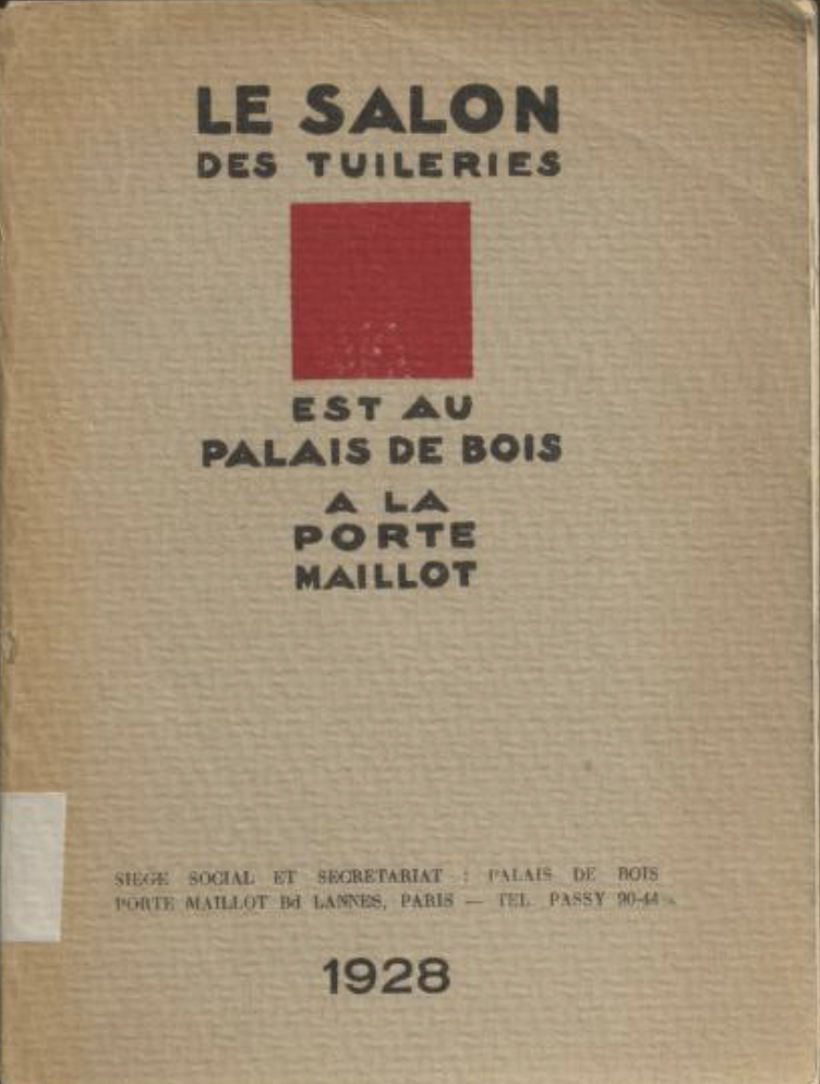 Catalogue, Salon des Tuileries, 1928