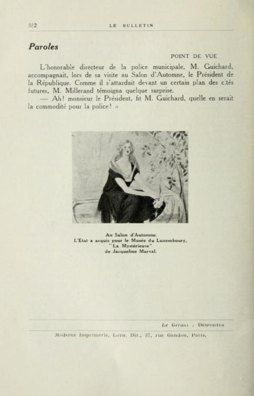 Le Bulletin de la Vie Artistique, 1920