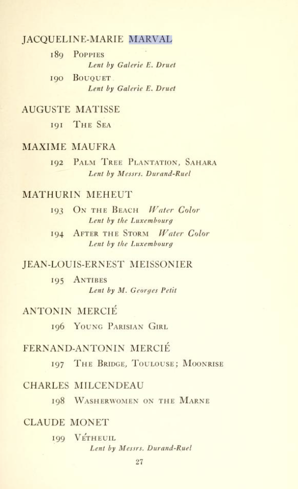 Exhibition of French and Belgian Art, Saint-Louis Museum, 1916 (Copy)