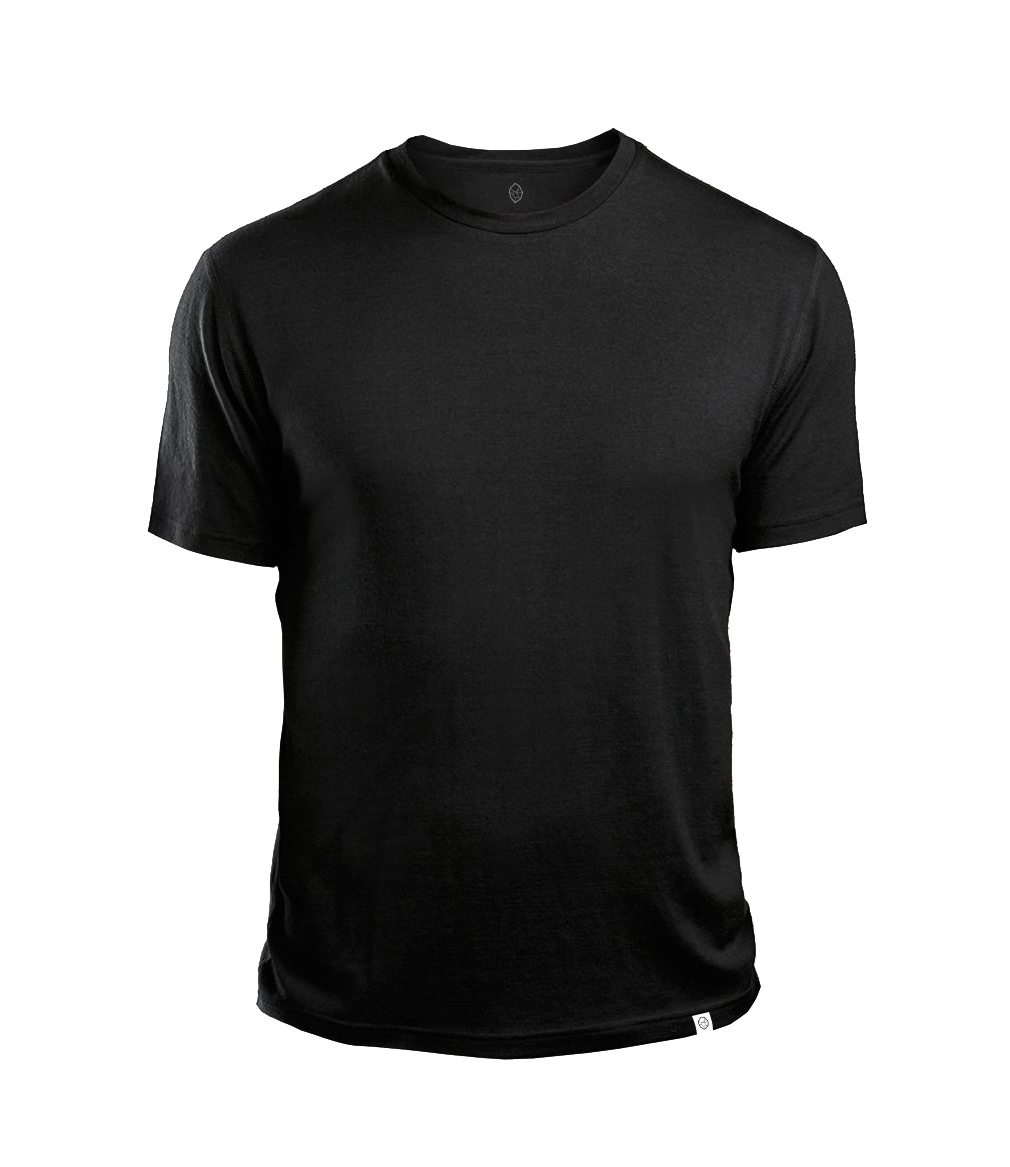 Mens plain black t-shirt | Obsidian