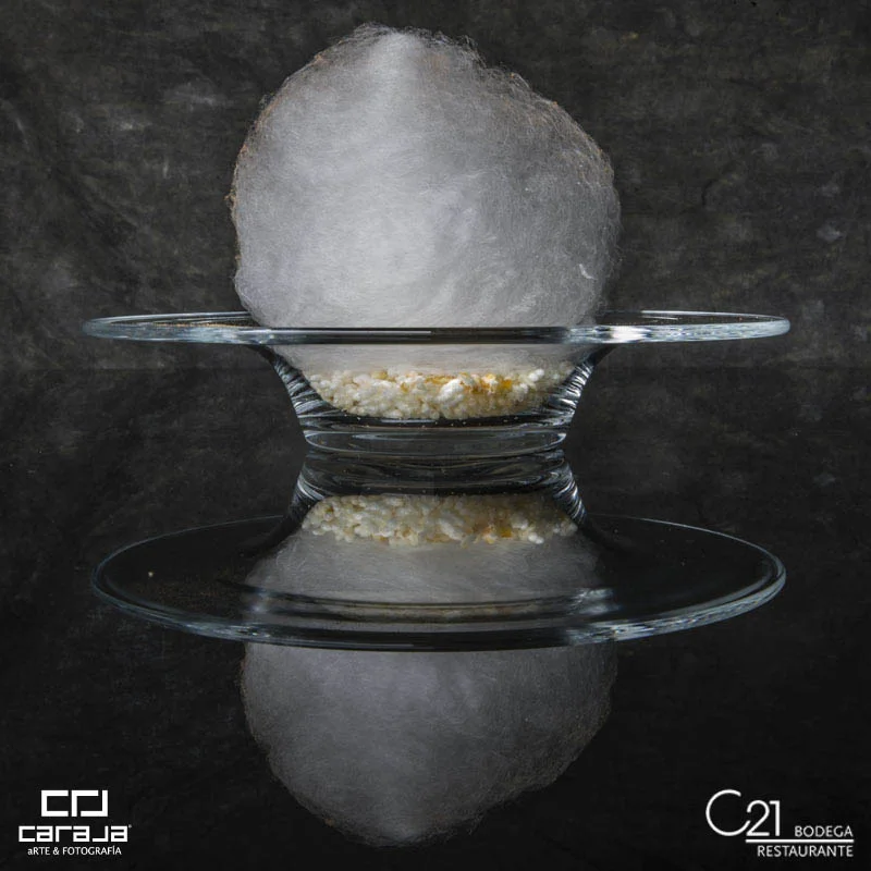 Arroz con Leche recién hecho entre Algodones