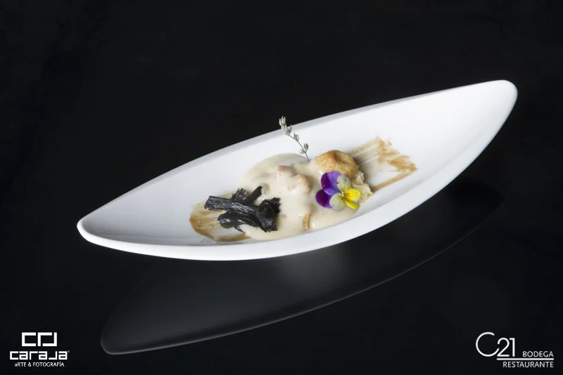 Papada ibérica, Pan, Setas silvestres...Huevo