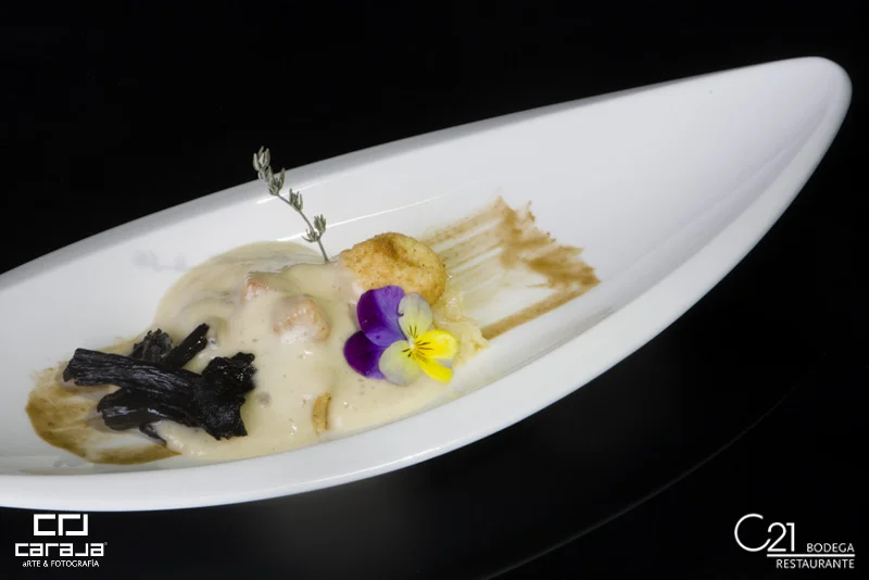 Papada ibérica, Pan, Setas silvestres...Huevo