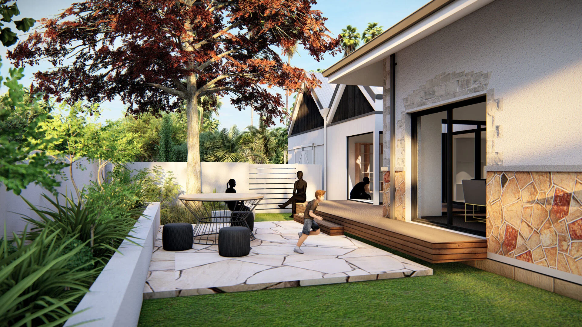 Vilminore Extension stone cottage gable Perth