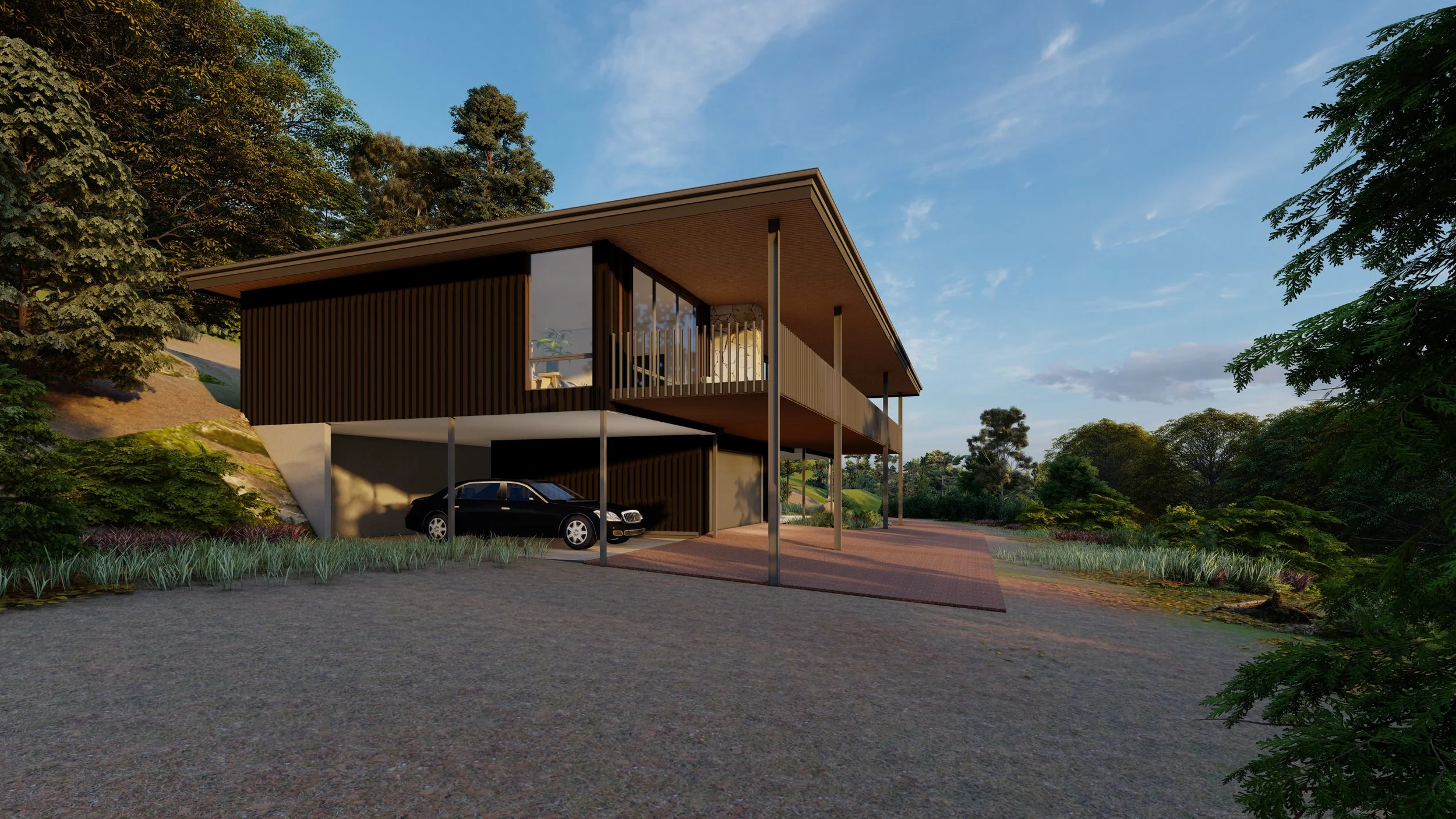 Bickley Residence outdoor living Perth Hills bushland