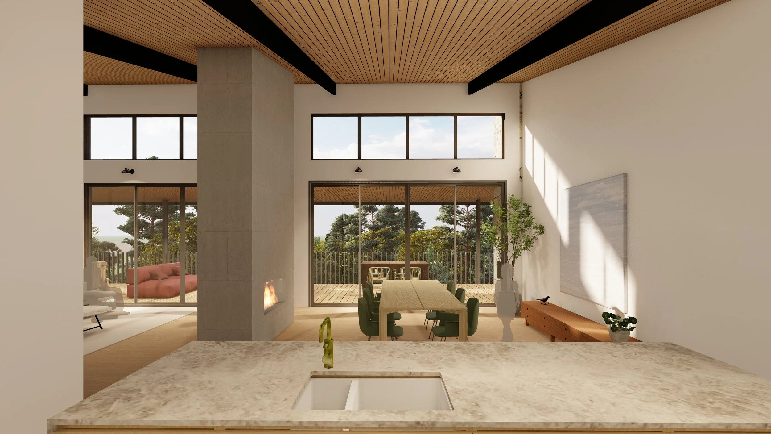 Bickley Residence terrace detail