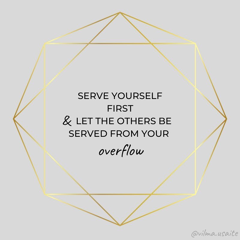 A needed reminder to service ourselves first before we can offer service to our relationships, our career, our finances and other energy greedy circumstances.

What do you need to do to fill your cup today? 💜