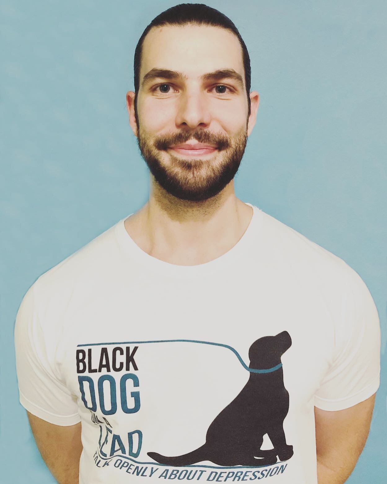 black dog t shirt