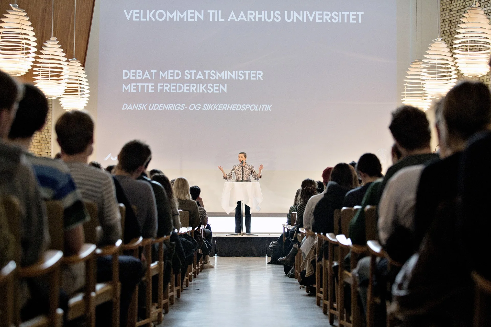 Statsminister Mette Frederiksen på Aarhus Universitet