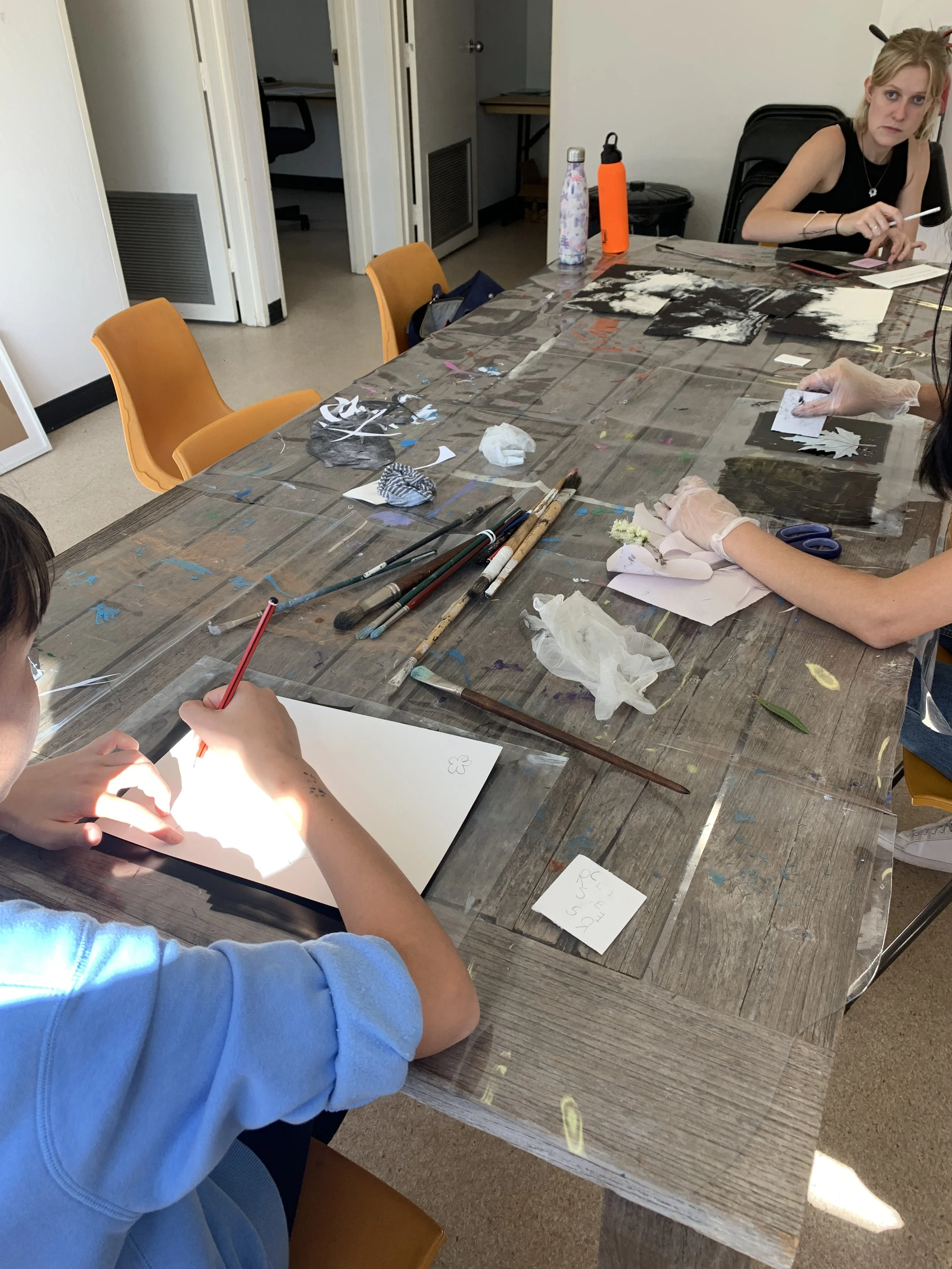  Monoprinting Workshop with Harriett Clark. Photography by Millie Mitchell. 