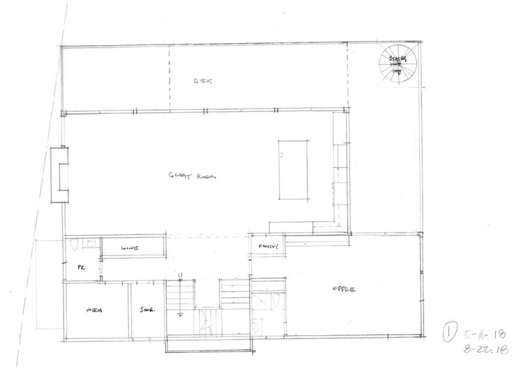 Schematic layout of the first floor. Image courtesy of Rich Granoff.