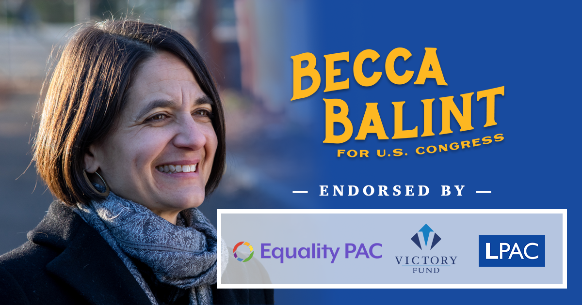 LPAC &amp; Other National LGBTQ Organizations Endorse Becca Balint
