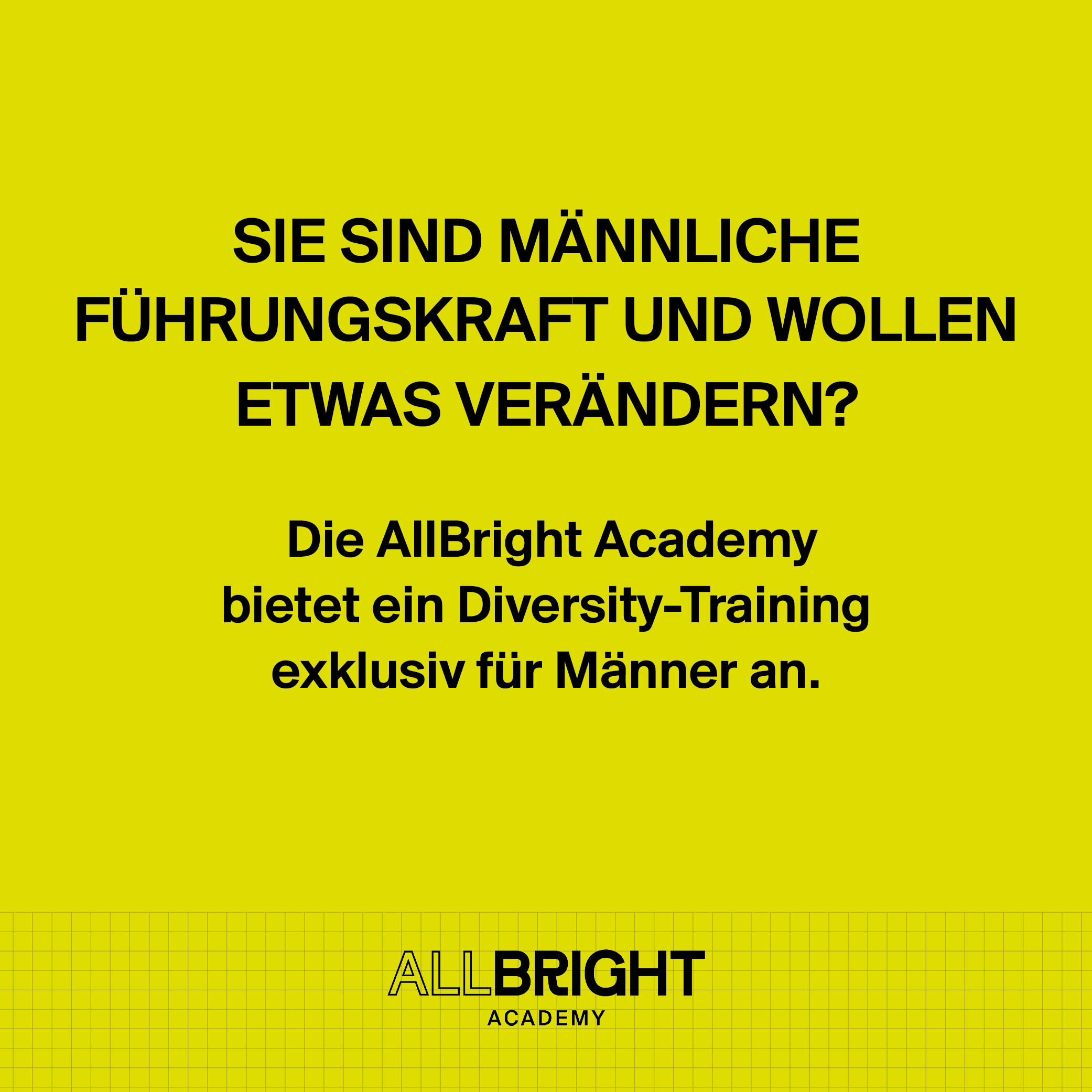 AllBright Academy: Führungskräfte-Training für Männer am 16. Mai