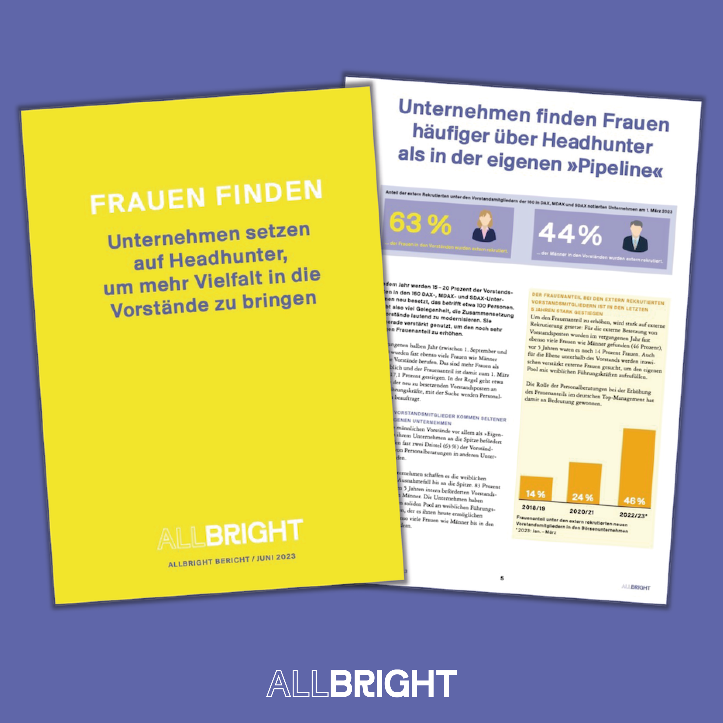 "Frauen finden" - der neue AllBright-Bericht ist da