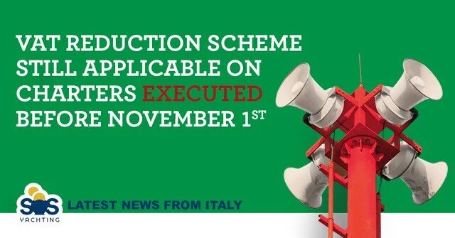 Italy A Route Change For Charter Contracts Executed Before November 1st Sos Yachting Fiscal Representation Services For Yachts