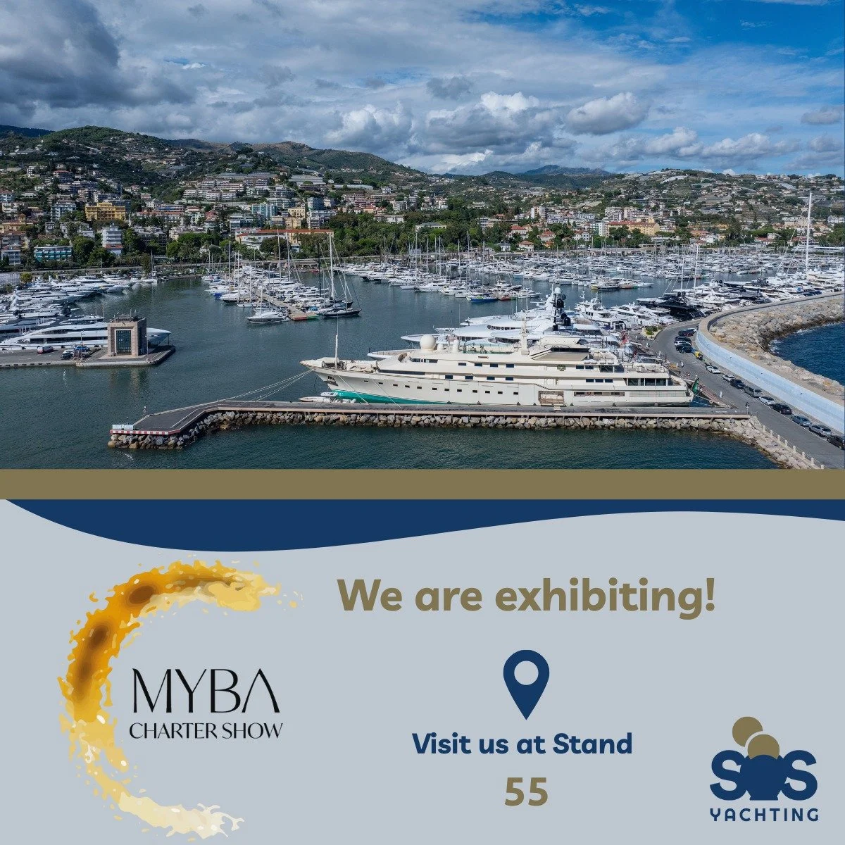 April 28 – May 1 | Come see us at the #MYBA Charter Show in San Remo!