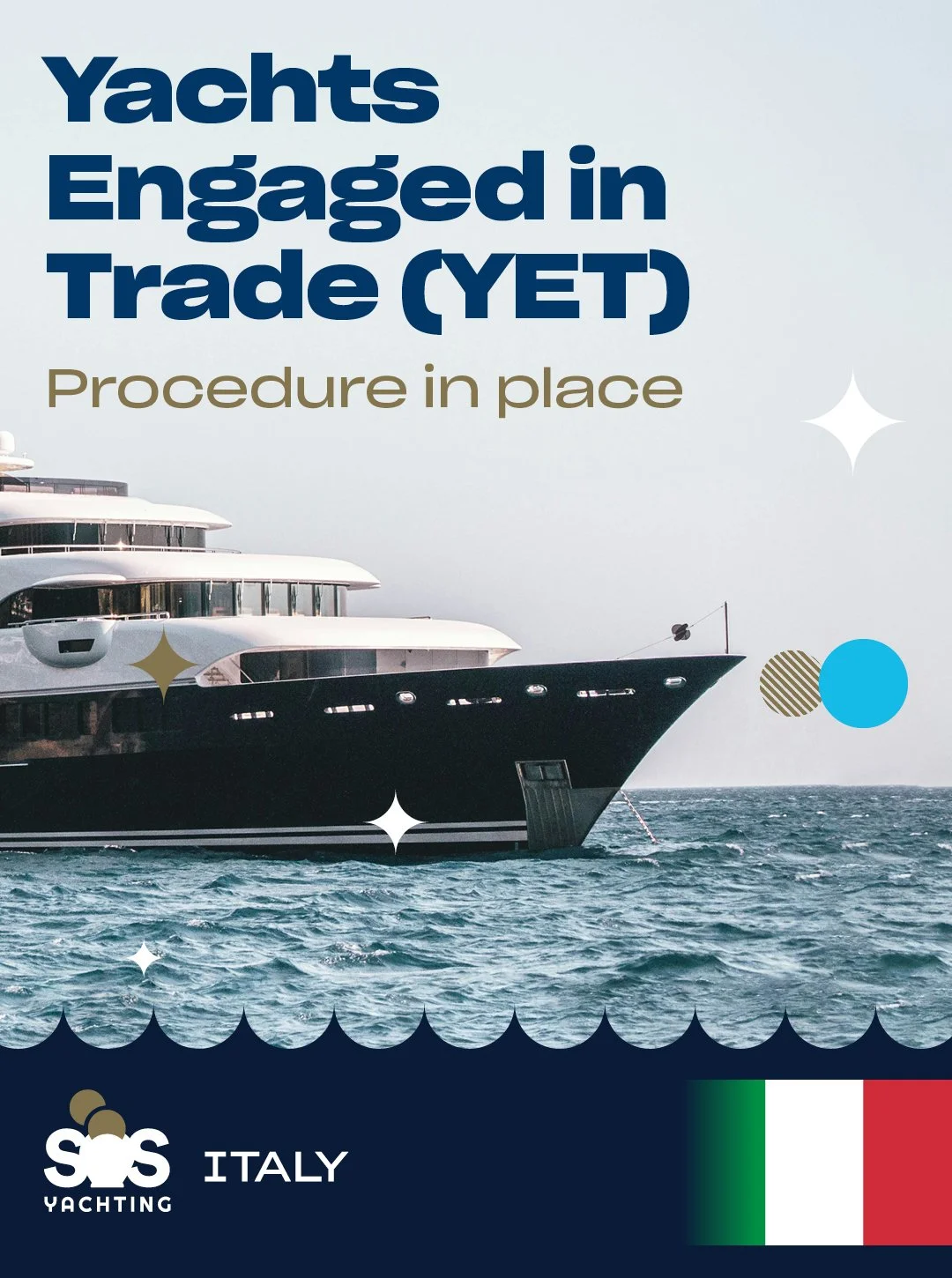 Procedure for chartering under the YET Program in Italy.