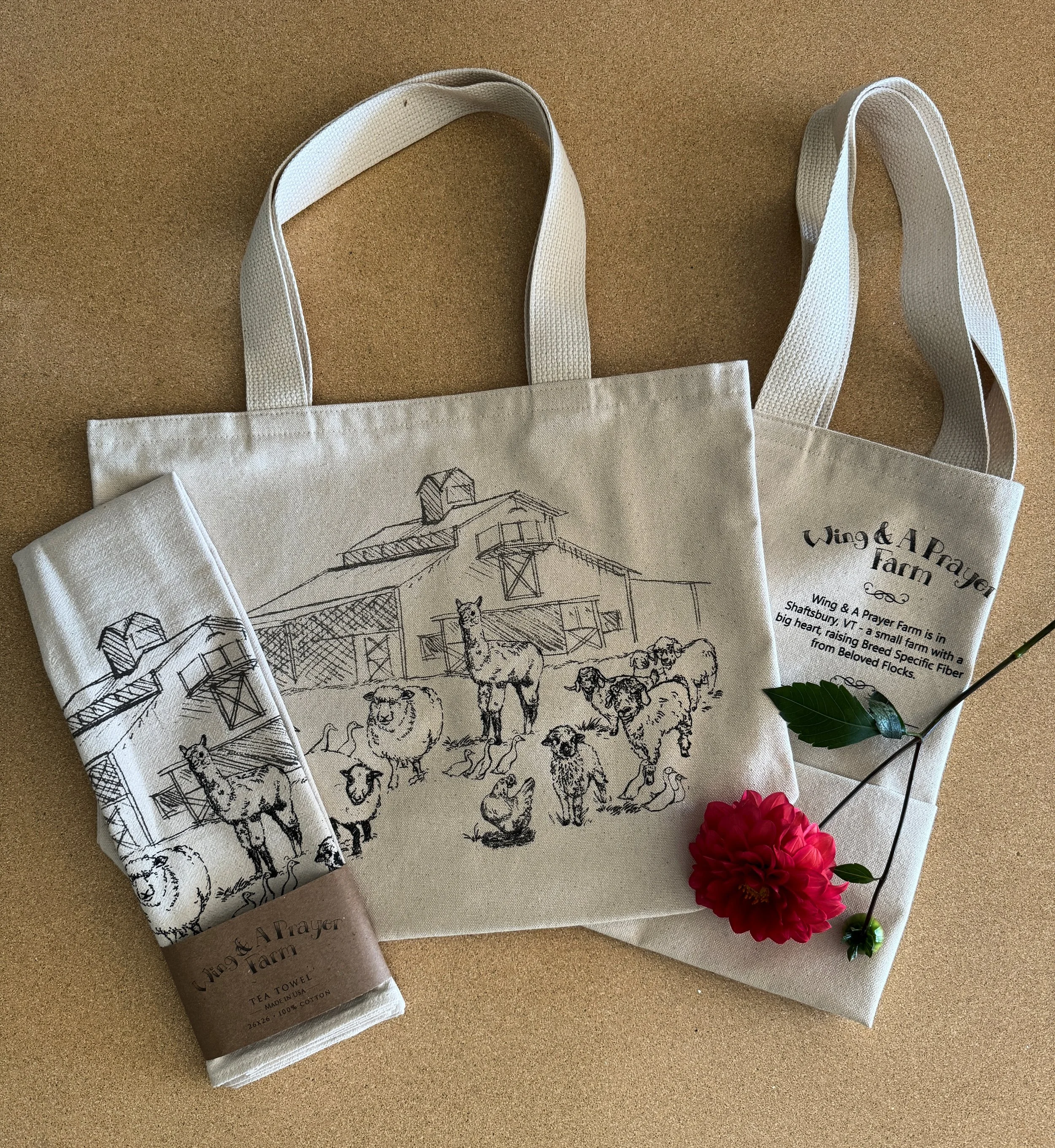 Farm Friends Tea Towels and Totes