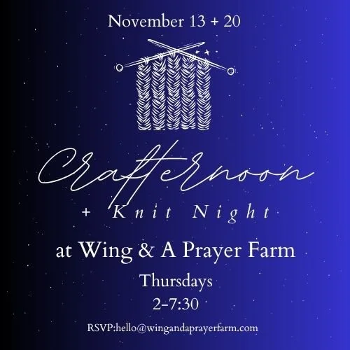 Thursday Crafternoons/Knit Nights