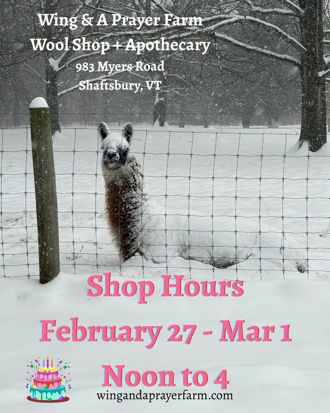 Wool Shop + Apothecary Hours 