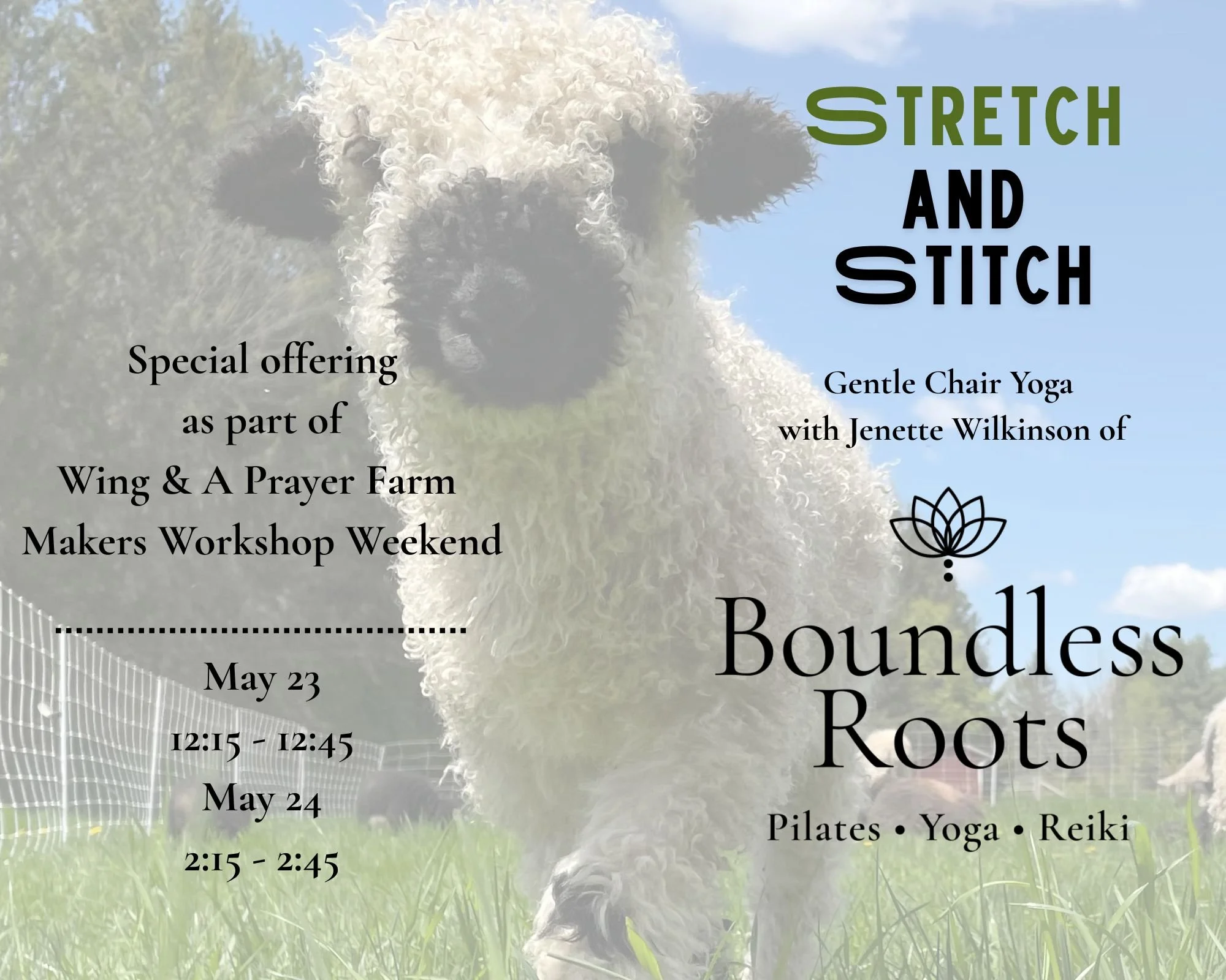 Stretch and Stitch Gentle Chair Yoga as part of Maker Workshops