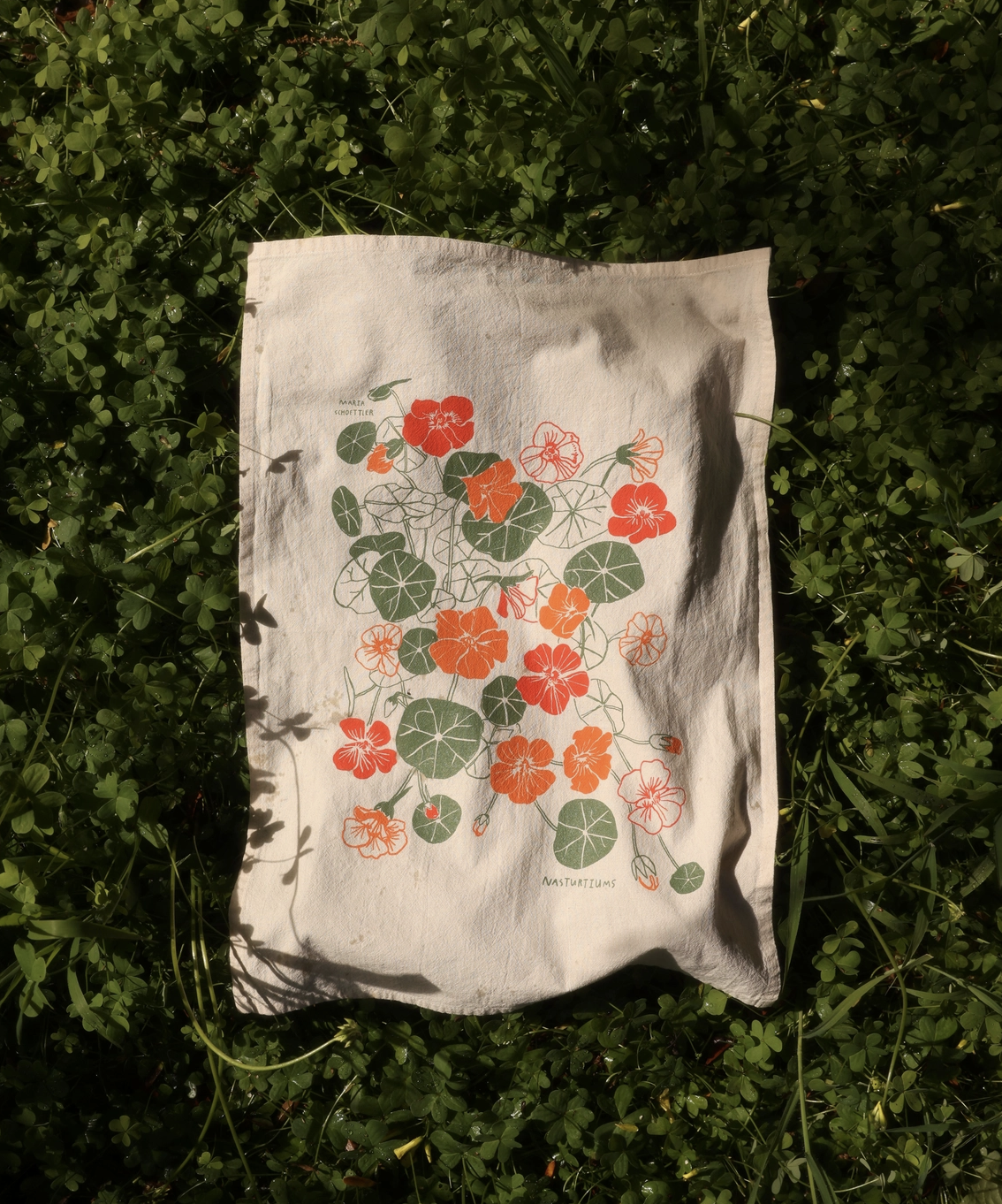 Nasturtium Tea Towel