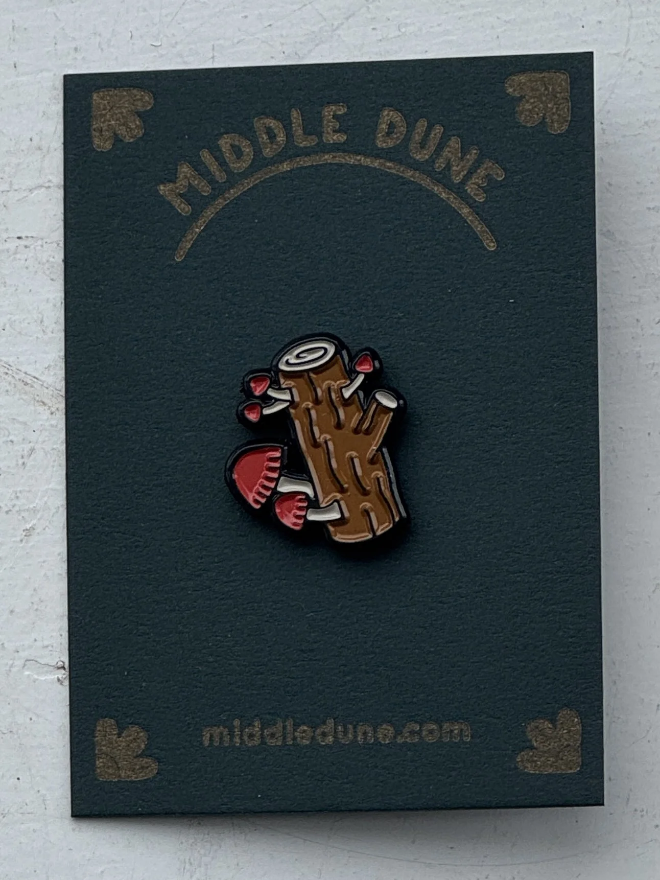 Mushroom Log Pin by Middle Dune