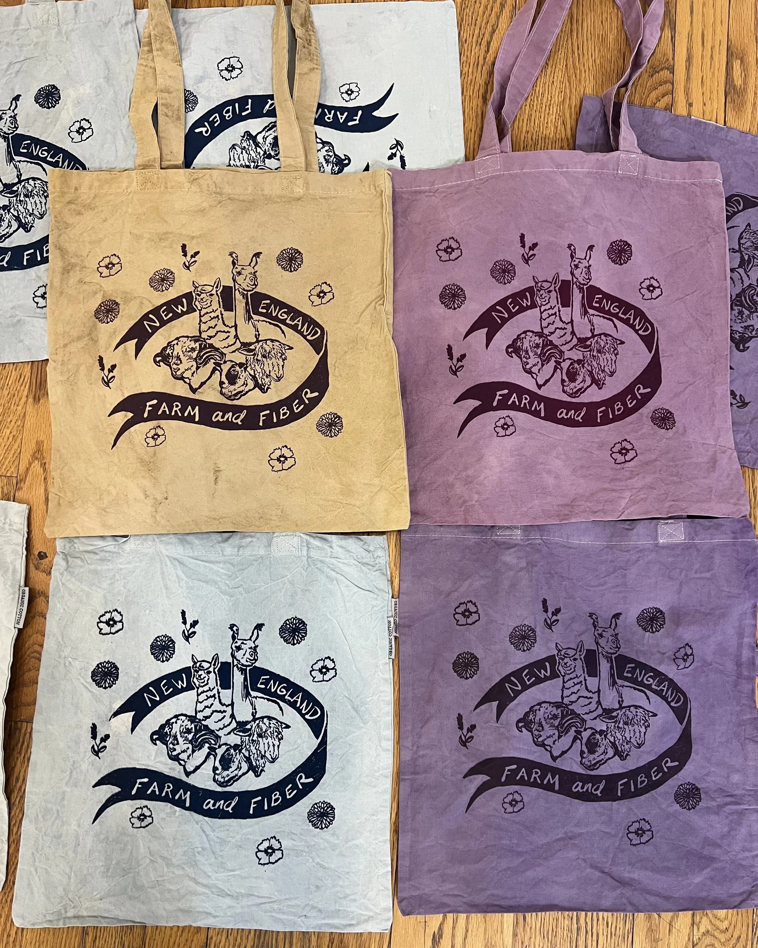 New England Farm and Fiber Festival 2026 Natural Dyed Tote