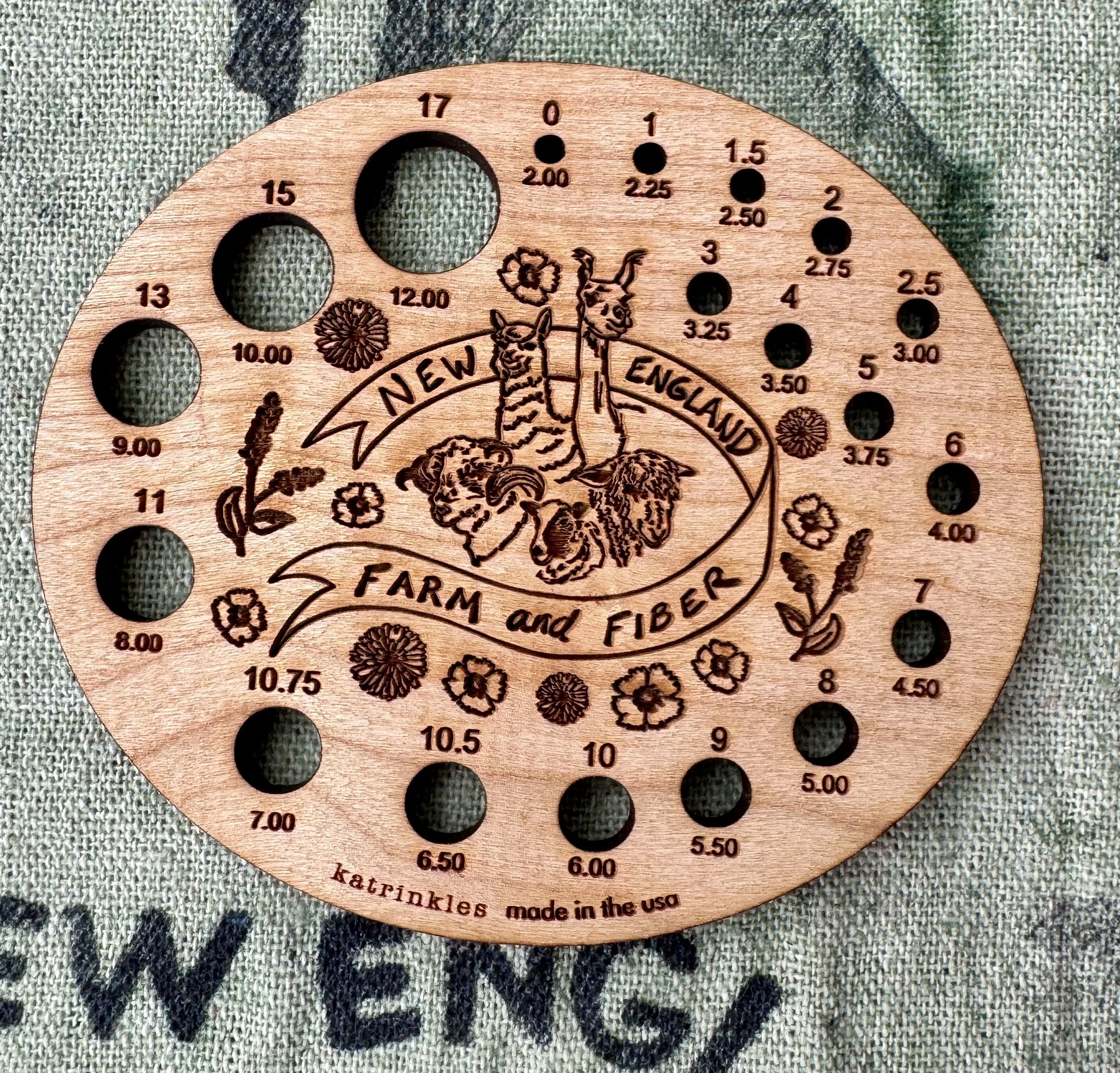 New England Farm and Fiber Festival Needle Gauge