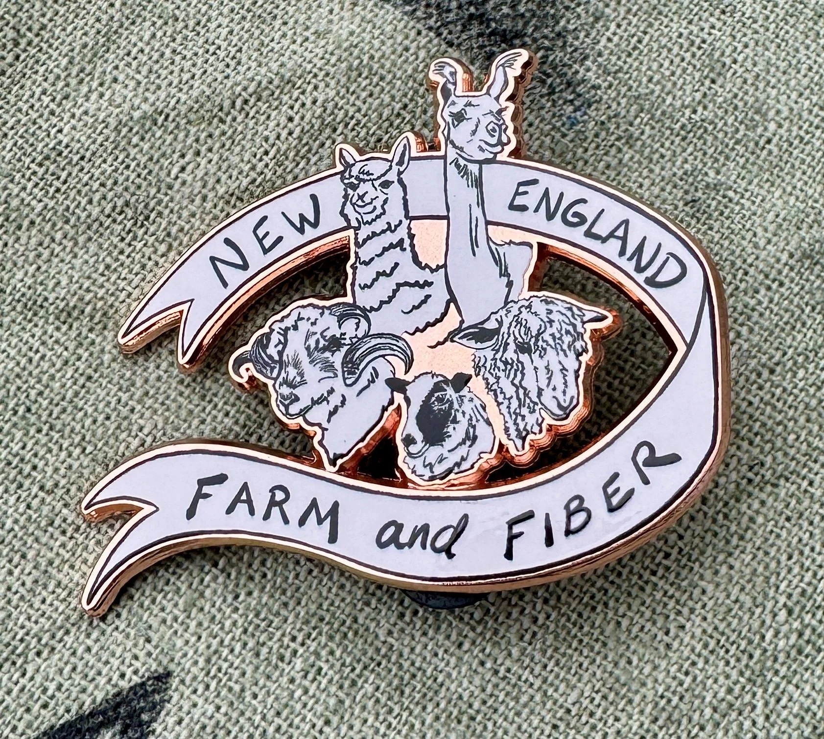 New England Farm and Fiber Festival Enamel Pin