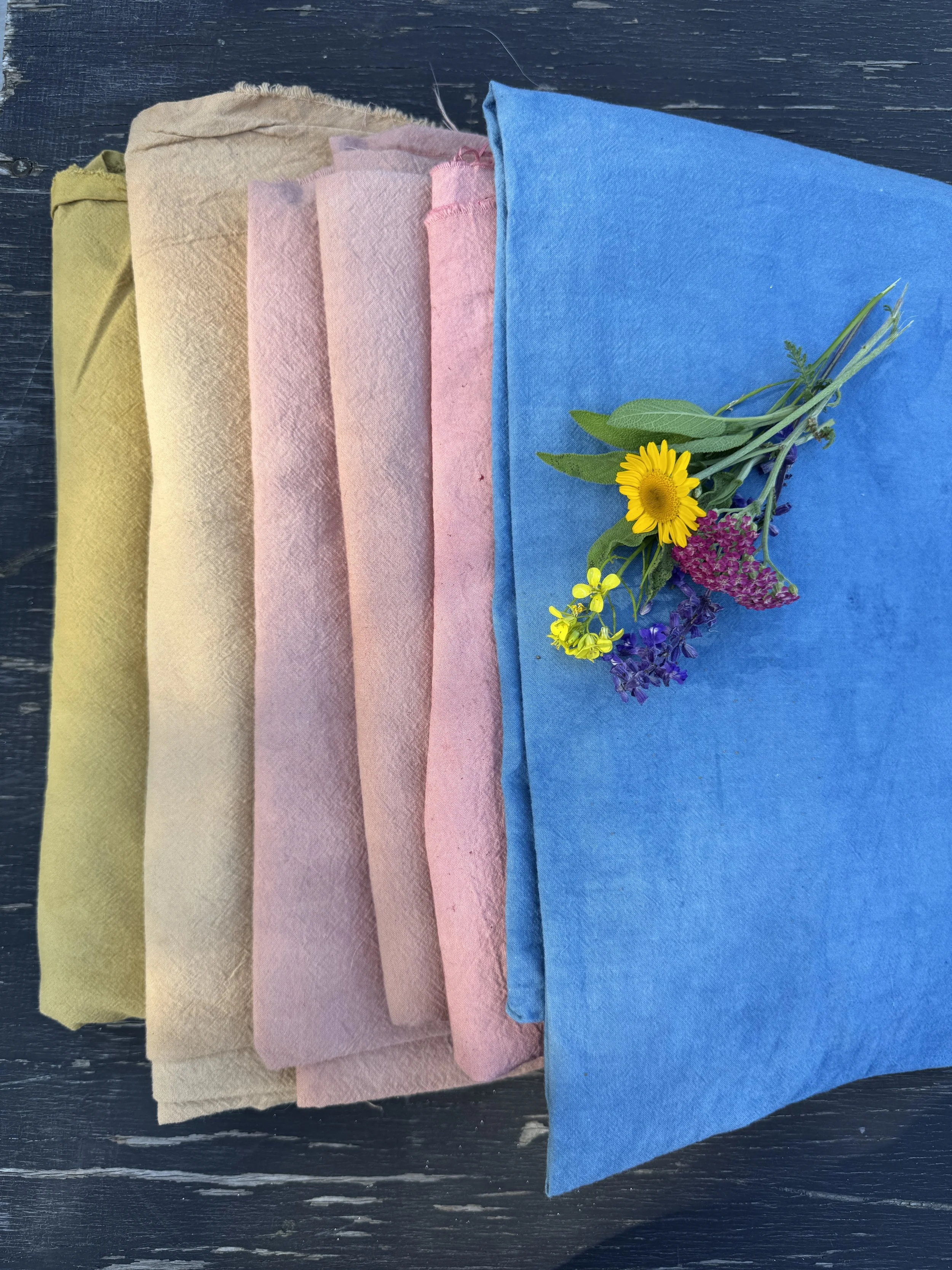 Natural Dyed Organic Cotton Fat Quarter Bundles