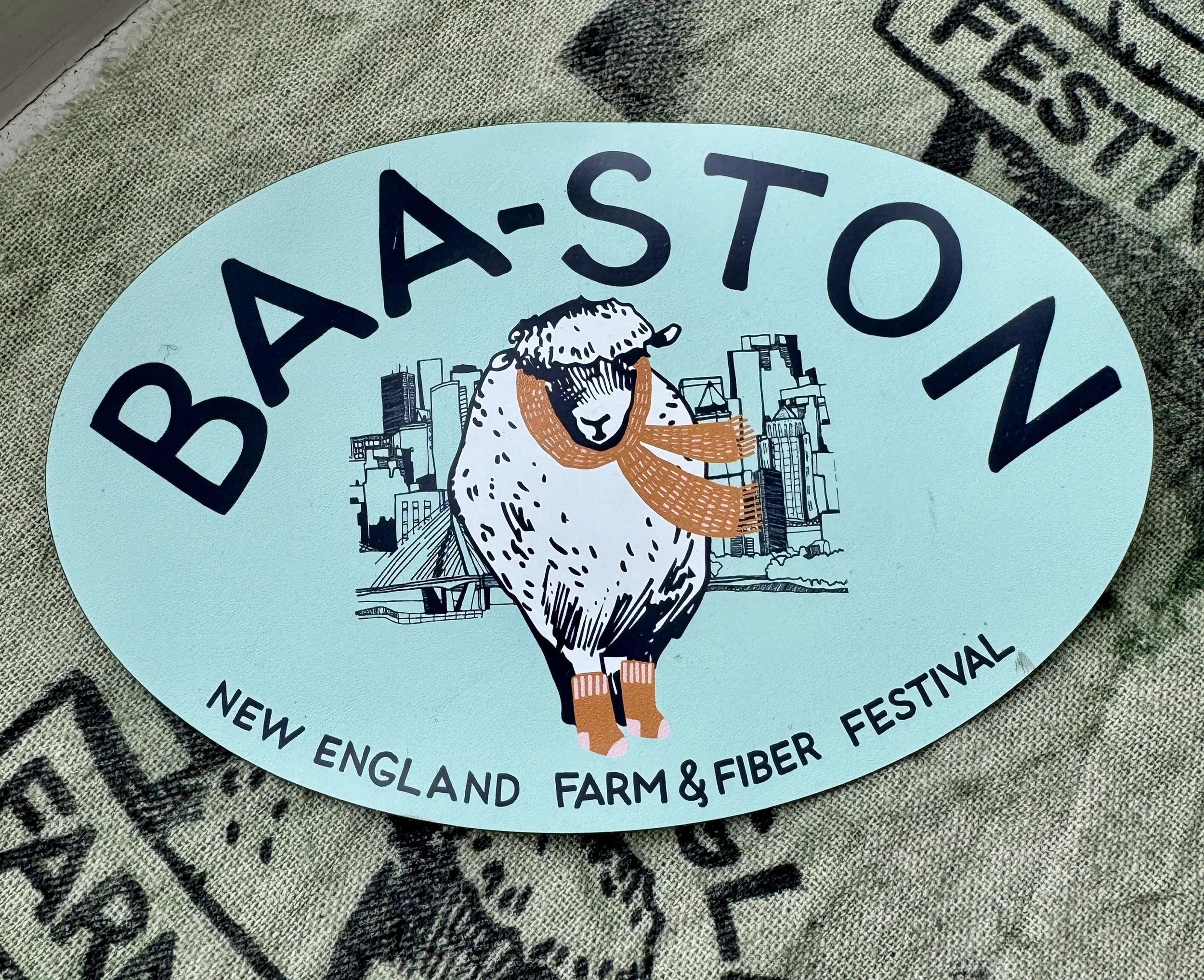 New England Farm and Fiber Festival Sheep Magnet