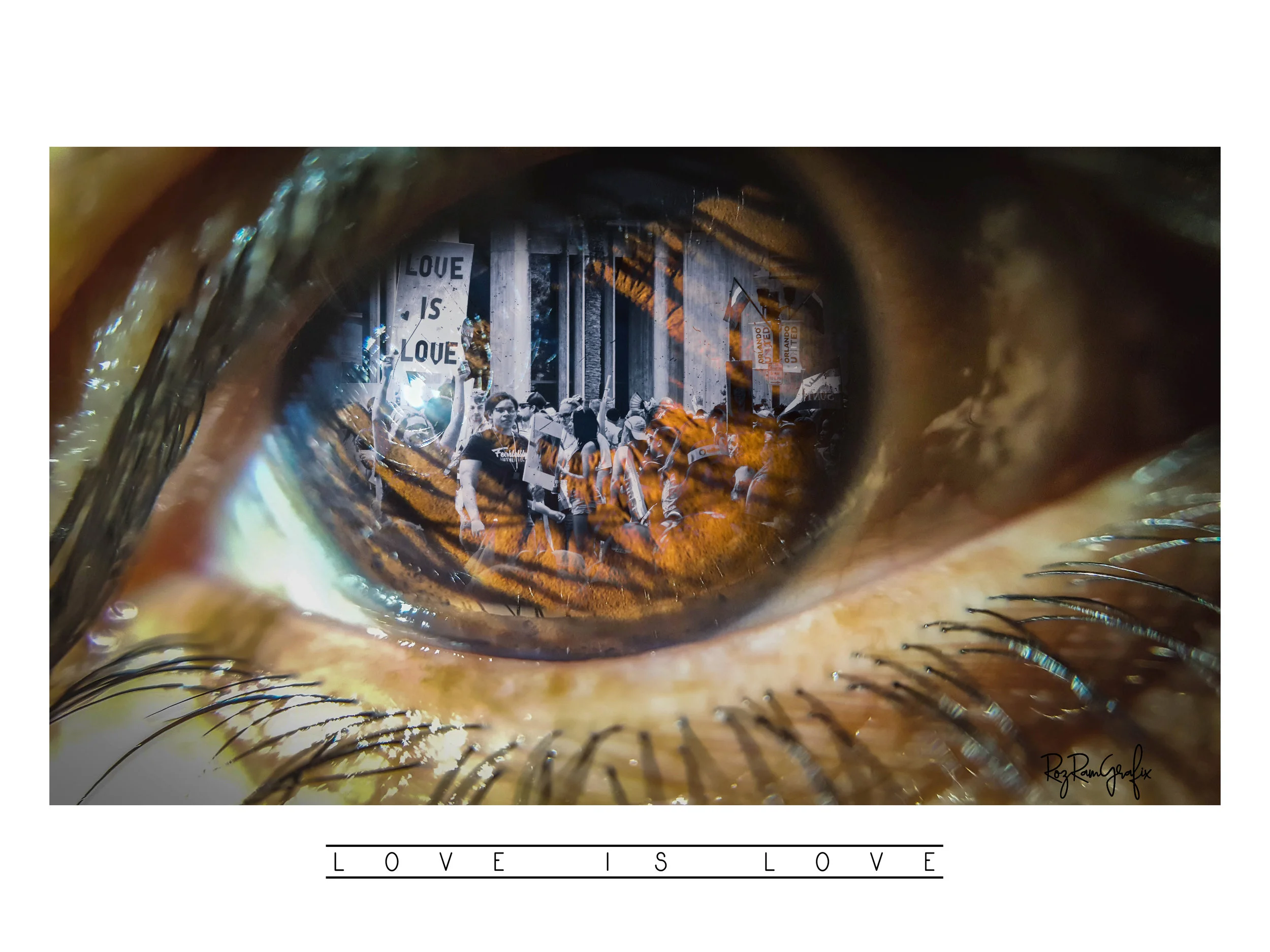    Love is Love   was featured in the “No Sight Left Unseen” show at 1st Thursdays at the Orlando Museum of Art  This fight is an ongoing war of love. It is inspiring to see the newest generations take over the torch for freedom and rights. It is equ