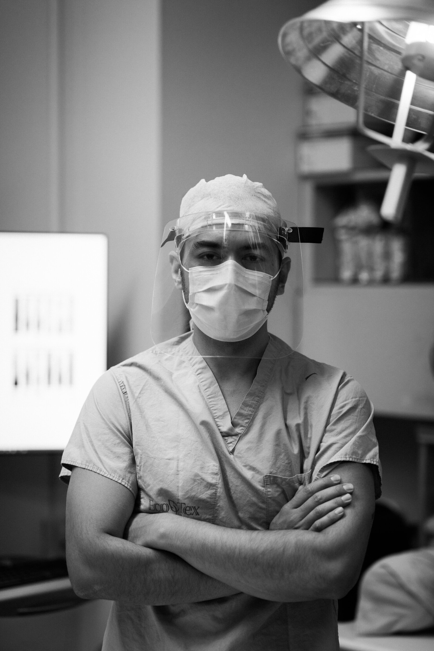 Dr. Abouali in the fracture clinic