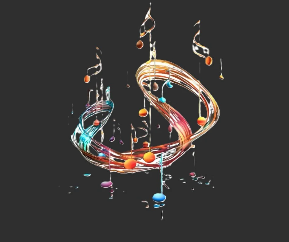 Swirl of rhythm notes