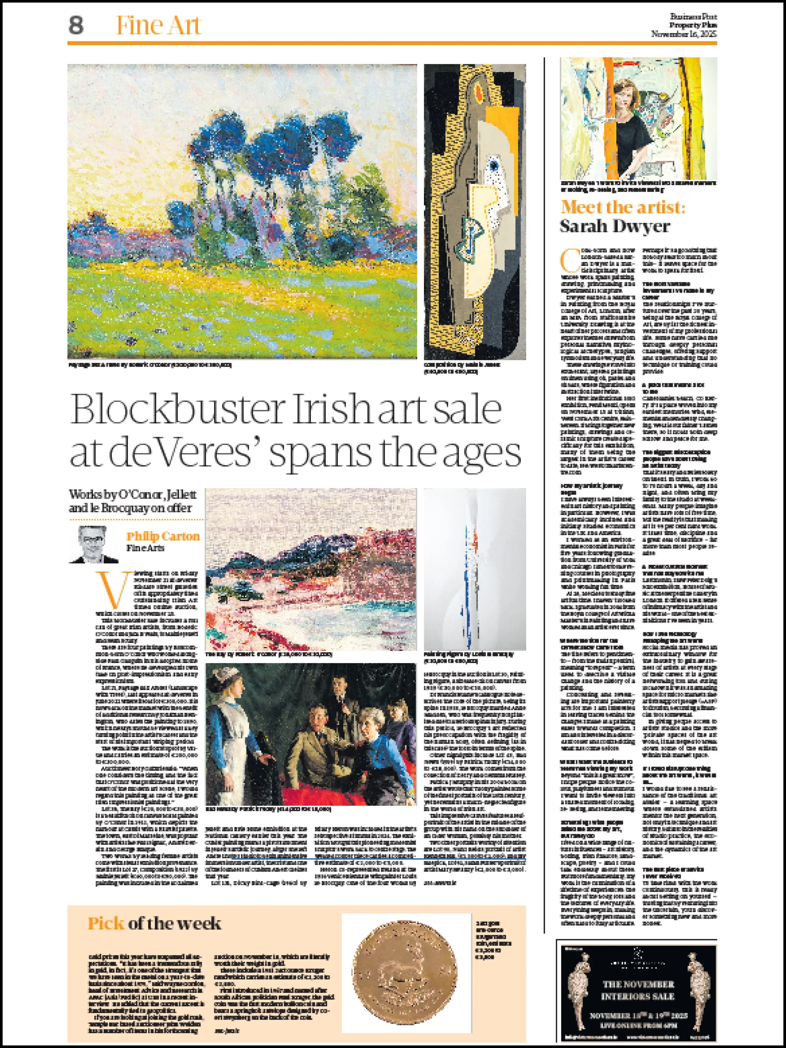 Irish Post |  „Meet the artist: Sarah Dwyer“