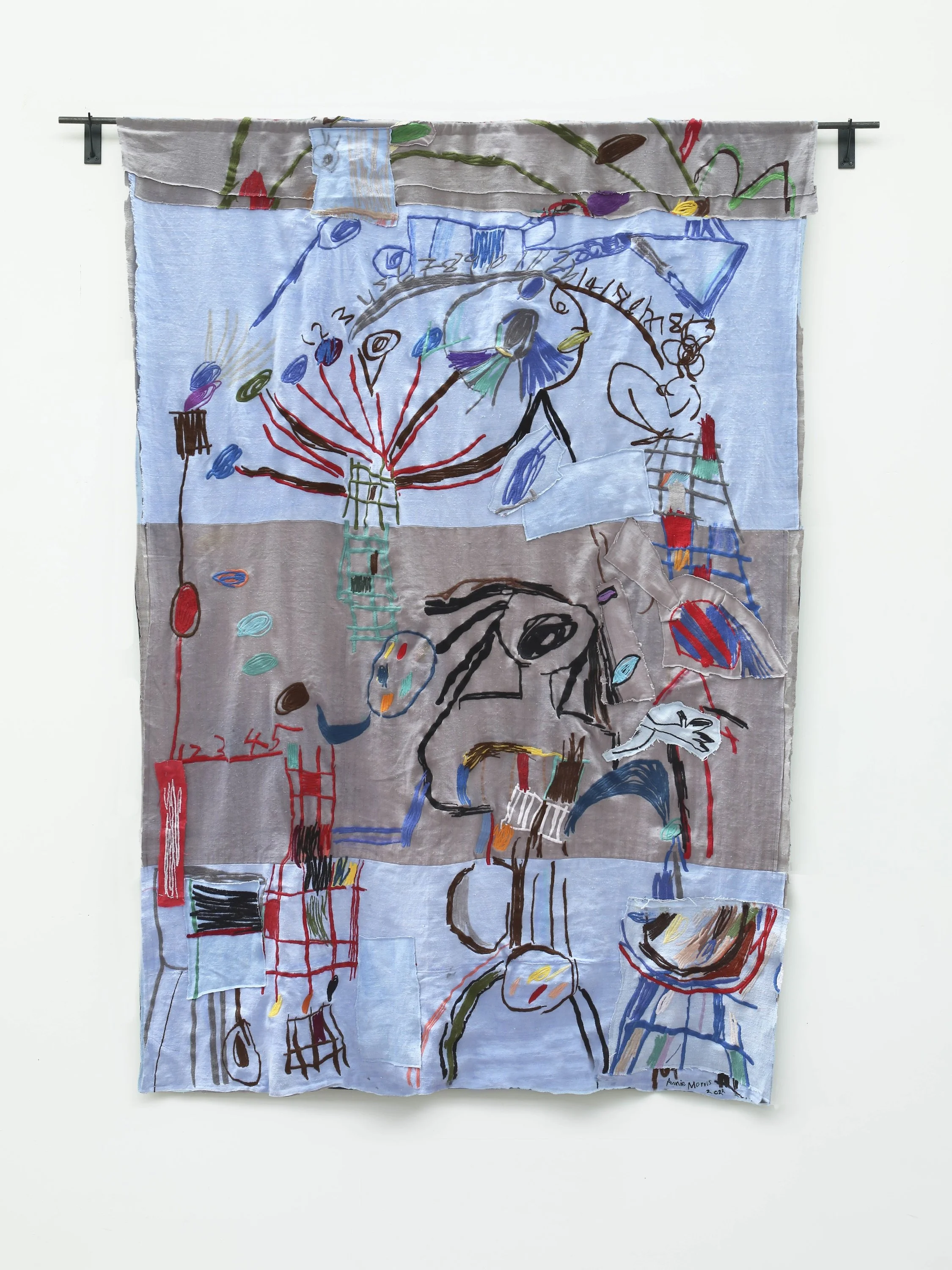 AM0003_Annie Morris_Woman with turning machine_2022_Linen, thread, steel_178 x 124 cm (70 x 49 in)_LowRes.jpeg