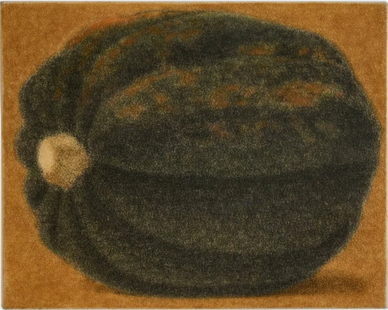 JIL0019_Johnny+Izatt-Lowry_An+acorn+squash_2021_pigment+and+pastel+on+crepe_20cm+x+25cm_Fabian+Lang_LowRes.jpg