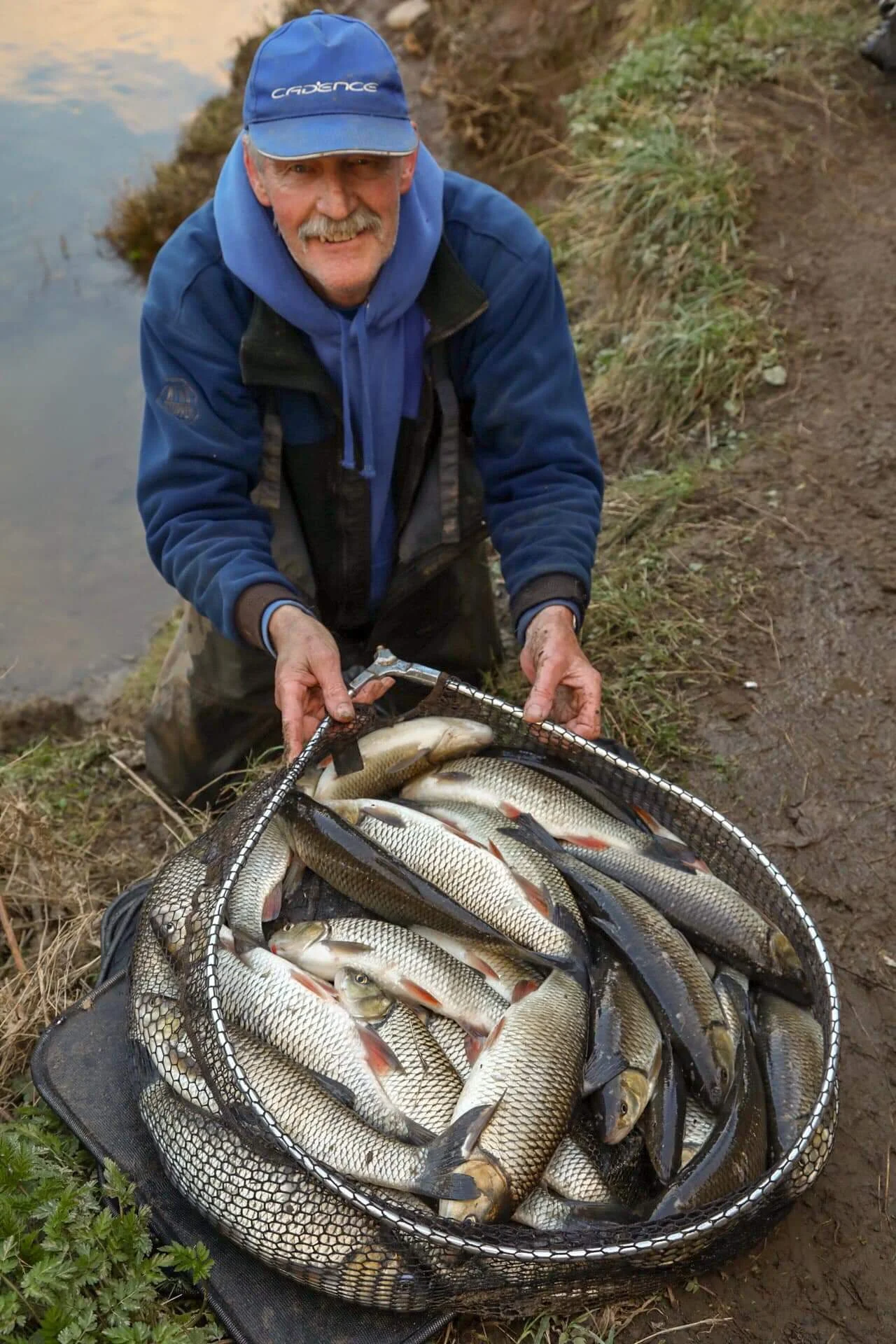 Tony Birt with an incredible bag of Chub.